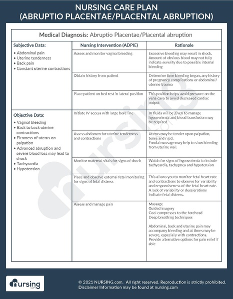 File:Example Care Plan Abruptio Placentae - Placental abruption.pdf